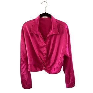 Crop top dressy button up top